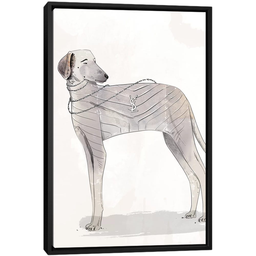 YSL-Black-Framed-Canvas-Stretched-Wrapped-Canvas-Print-Wall-Art-Decor YSL - Black Framed Canvas