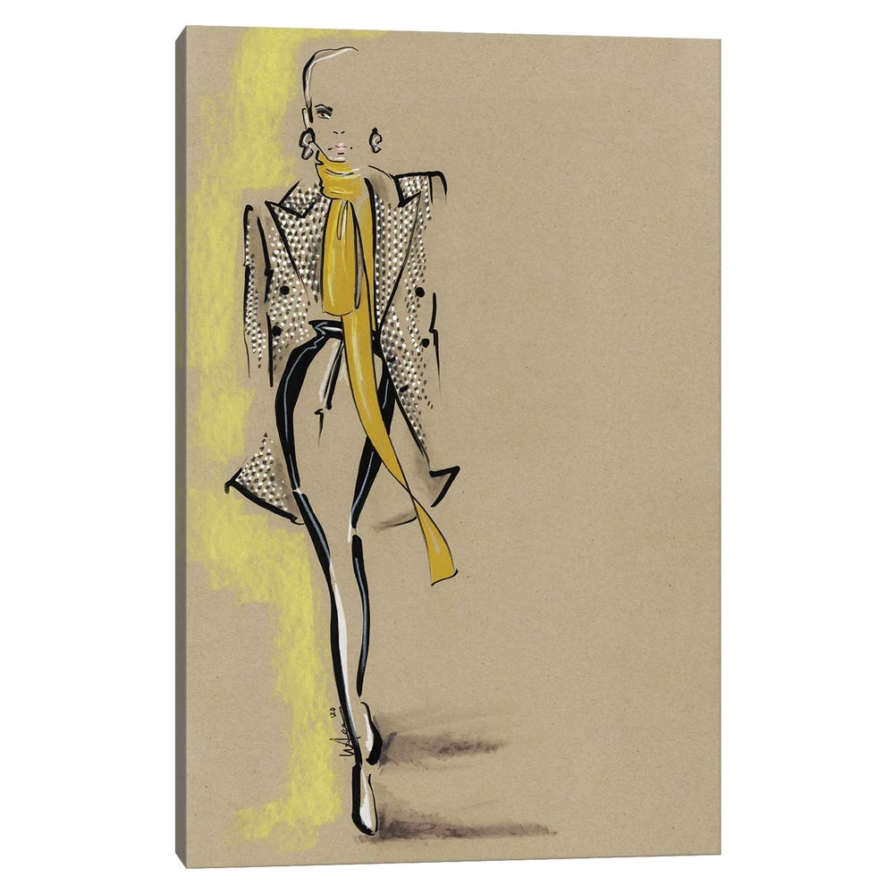 YSL-Spring-Summer-2020-Black-Framed-Canvas-Stretched-Wrapped-Canvas-Print-Wall-Art-Decor-1 Stretched Wrapped Canvas Print