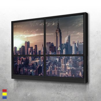 A View of NY Big Canvas Poster Print Wall Art Decor