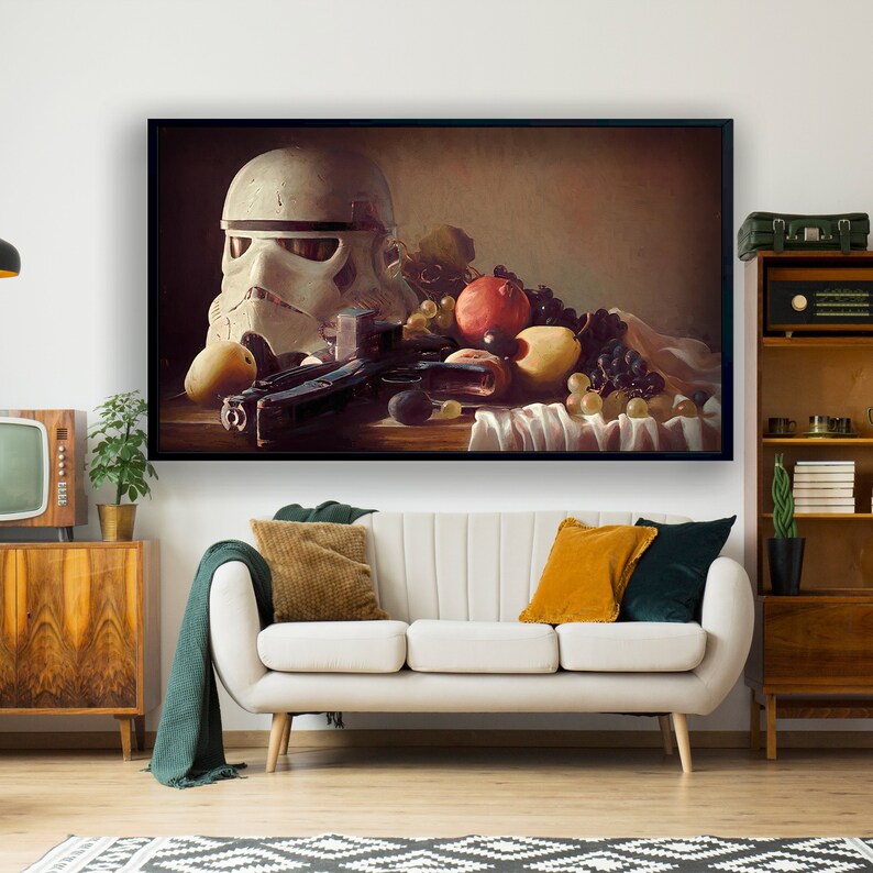 Abstract-Oil-Wall-Art-Atwork-Star-Wars-Canvas-Star-Wars-Poster-Star-Wars-Wall-Decor-Jedi-Mask-Print-Darth-Vader-Decor-3