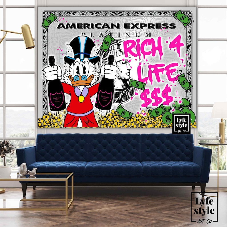 American-Express-X-Scrooge-Mcduck-Canvas-Rich-4-Life-Alec-Monopoly-Inspired-Amex-Pop-Art-Canvas-Street-Art-Champagne-Art-2