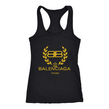 Balenciaga Logo Gold  Women Racerback Tank Top