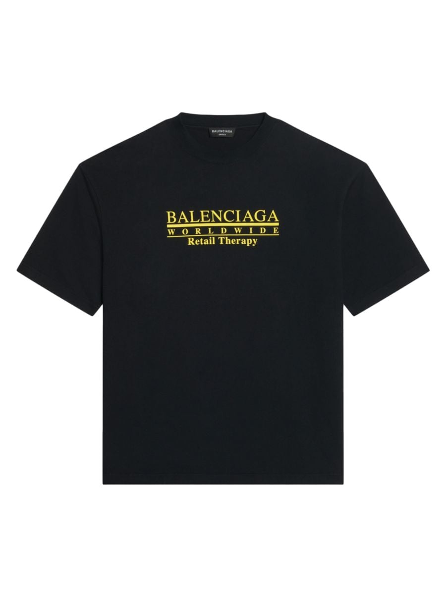 Balenciaga-Retail-Therapy-Medium-Fit-Tee-Unisex-T-Shirt-FTS481 Balenciaga Retail Therapy Medium Fit Tee Unisex T-Shirt FTS481