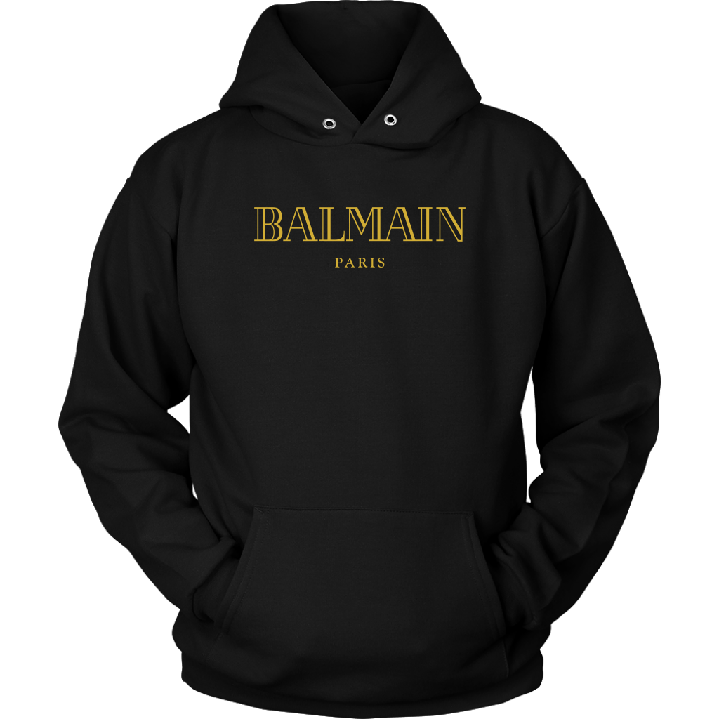 Balmain-Gold-Logo-Unisex-Hoodie Balmain Gold Logo Unisex Hoodie