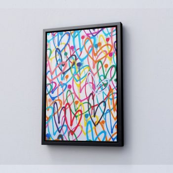 Banksy Canvas Love Hearts Graffiti White Background Poster Graffiti Wall Art Abstract Wall Decor Large Canvas Art