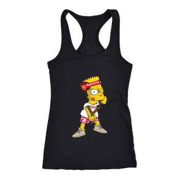 Bart Simpson Gucci Supreme Women Racerback Tank Top