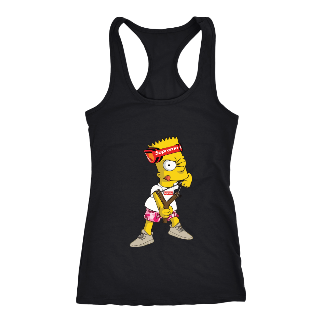 Bart-Simpson-Gucci-Supreme-Women-Racerback-Tank-Top Bart Simpson Gucci Supreme Women Racerback Tank Top
