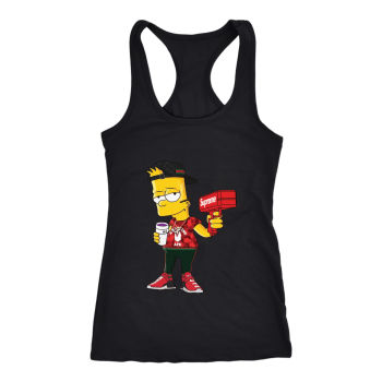 Bart Simpson Gucci  Women Racerback Tank Top
