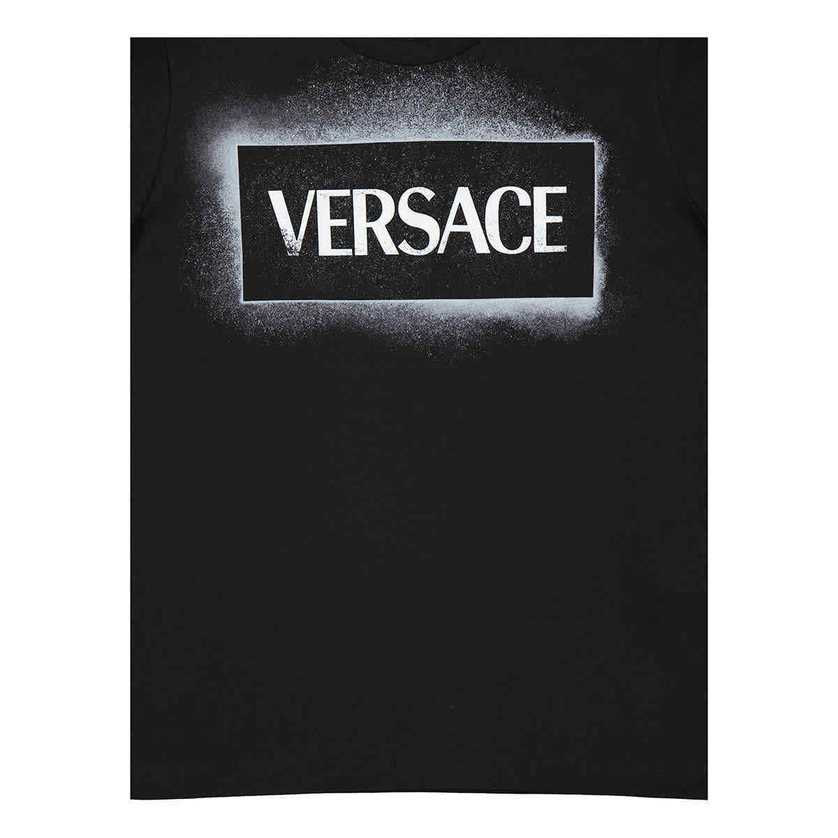 Black-Spray-Effect-Versace-Logo-Cotton-Tee-Unisex-T-Shirt-FTS146-1