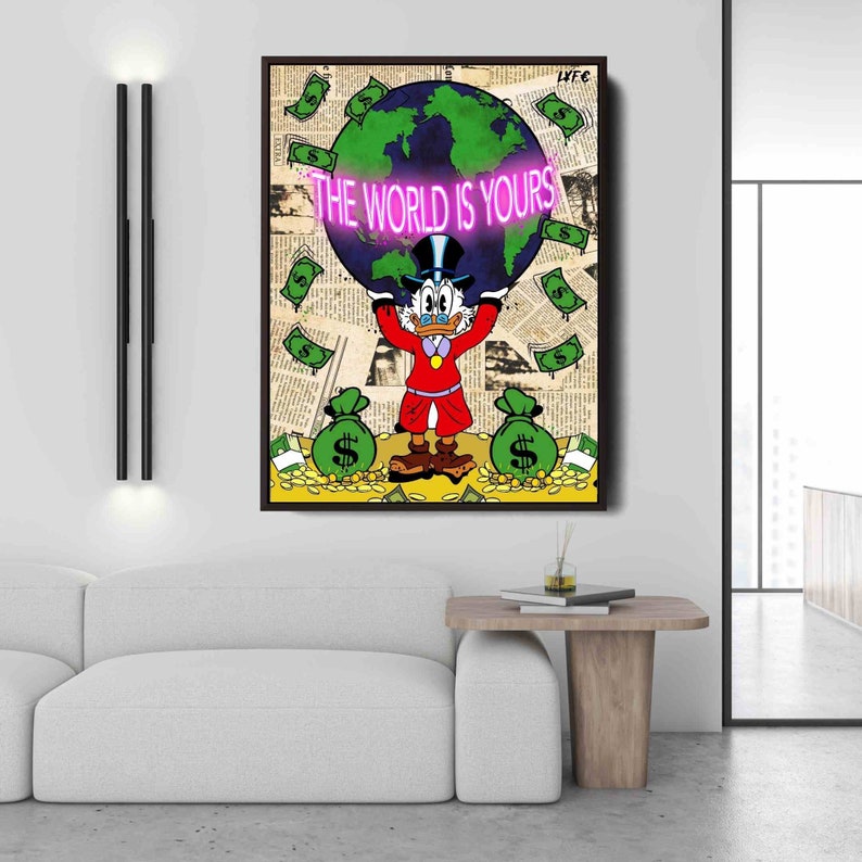 Canvas-Art-Scrooge-Mcduck-X-Scarface-Neon-Montana-Neon-Art-Alec-Monopoly-Inspired-Street-Motivation-Al-Pacino-The-World-Is-Yours Canvas Art Scrooge Mcduck X Scarface Neon Montana Neon Art Alec Monopoly Inspired Street Motivation Al Pacino The World Is Yours