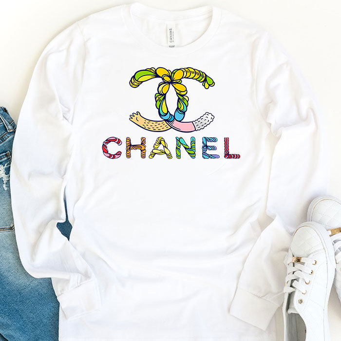 Chanel-Colorful-Logo-Unisex-Kid-Long-Sleeve-Tee-LTB2618-1