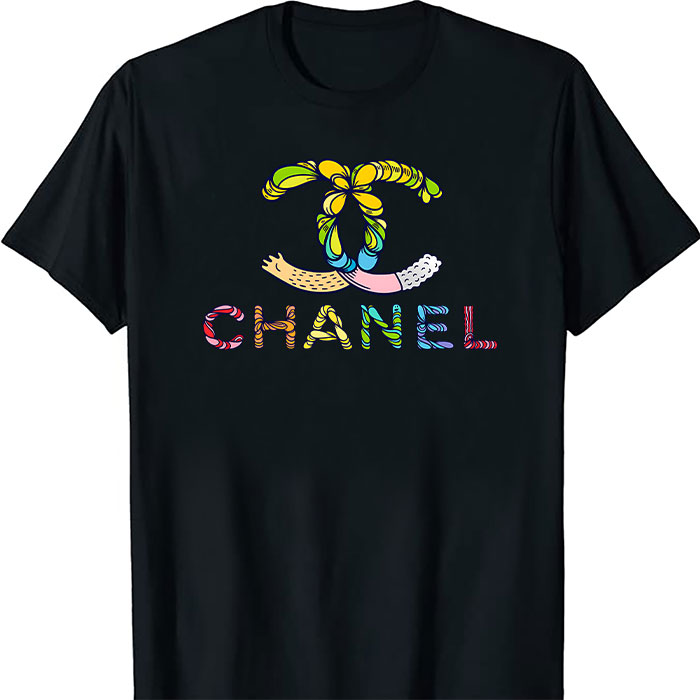 Chanel-Colorful-Logo-Unisex-T-Shirt-TTB2618 Chanel Colorful Logo Unisex T-Shirt TTB2618