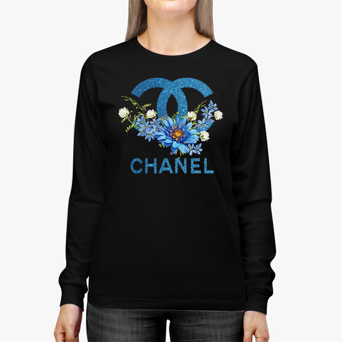 Chanel-Glitter-Flower-Logo-Unisex-Kid-Long-Sleeve-Tee-LTB2622-3