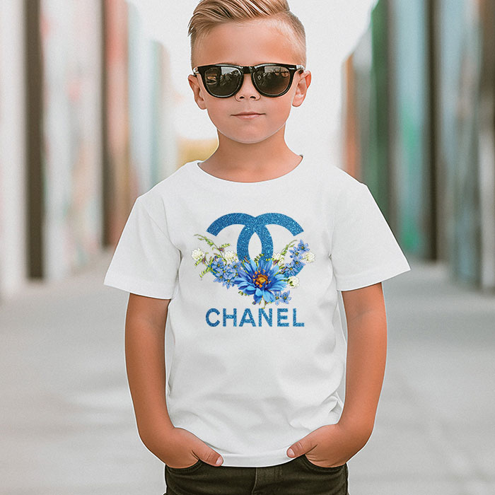 Chanel-Glitter-Flower-Logo-Unisex-T-Shirt-TTB2622-5
