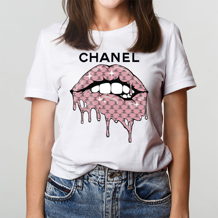 Chanel-Mouth-Logo-Unisex-T-Shirt-TTB2621-1