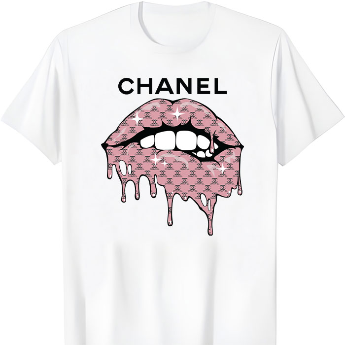 Chanel-Mouth-Logo-Unisex-T-Shirt-TTB2621 Chanel Mouth Logo Unisex T-Shirt TTB2621