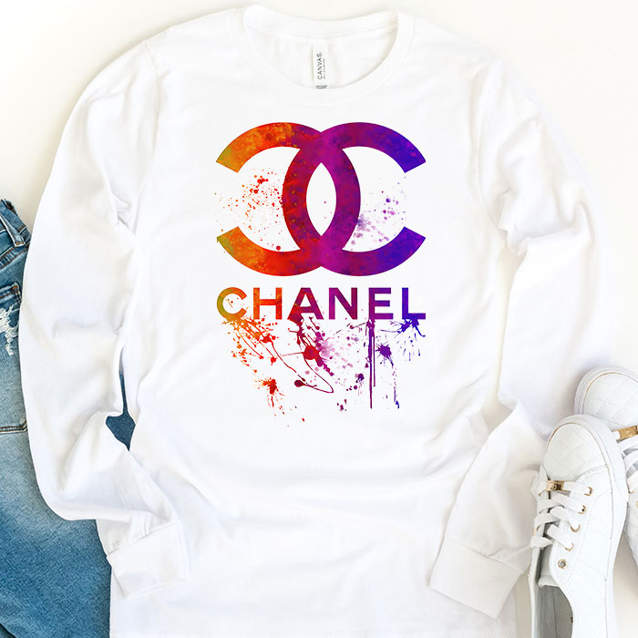 Chanel-Original-Colorful-Logo-Unisex-Kid-Long-Sleeve-Tee-LTB2612-1