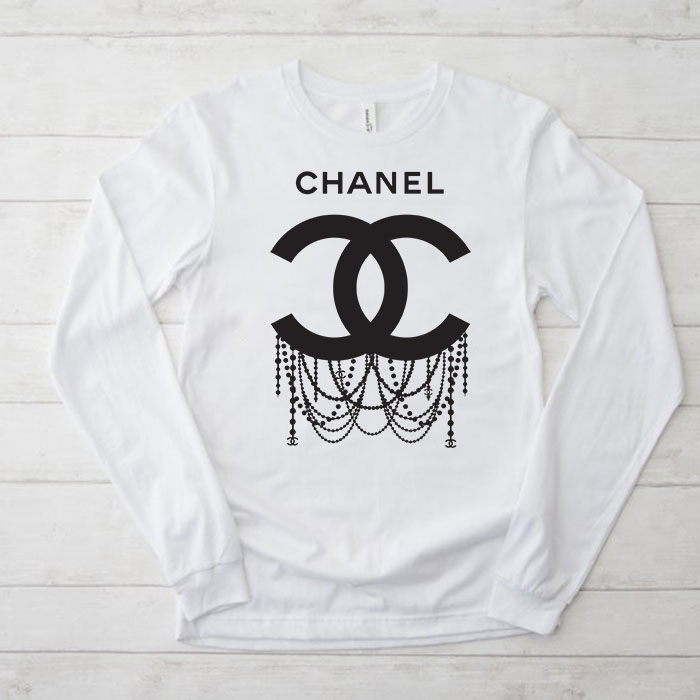 Chanel-Original-Logo-Unisex-Kid-Long-Sleeve-Tee-LTB2611 Chanel Original Logo Unisex & Kid Long Sleeve Tee LTB2611