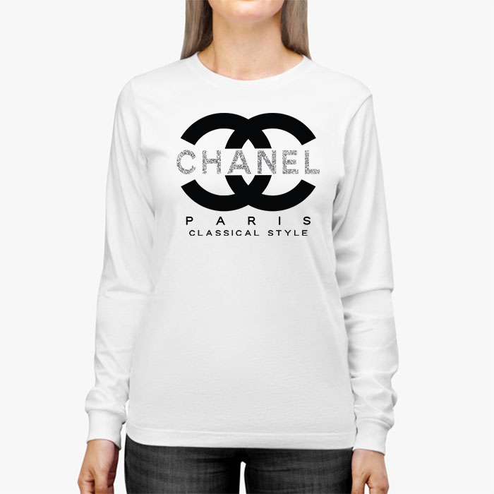 Chanel-Paris-Classical-Style-Gitter-Logo-Unisex-Kid-Long-Sleeve-Tee-LTB2617-2