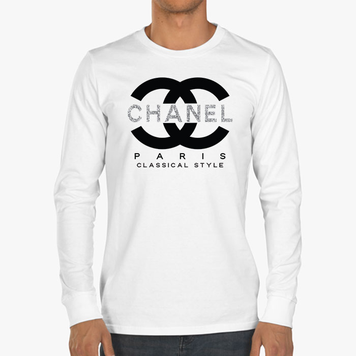 Chanel-Paris-Classical-Style-Gitter-Logo-Unisex-Kid-Long-Sleeve-Tee-LTB2617-3