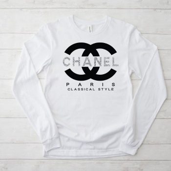 Chanel Paris Classical Style Gitter Logo Unisex & Kid Long Sleeve Tee LTB2617