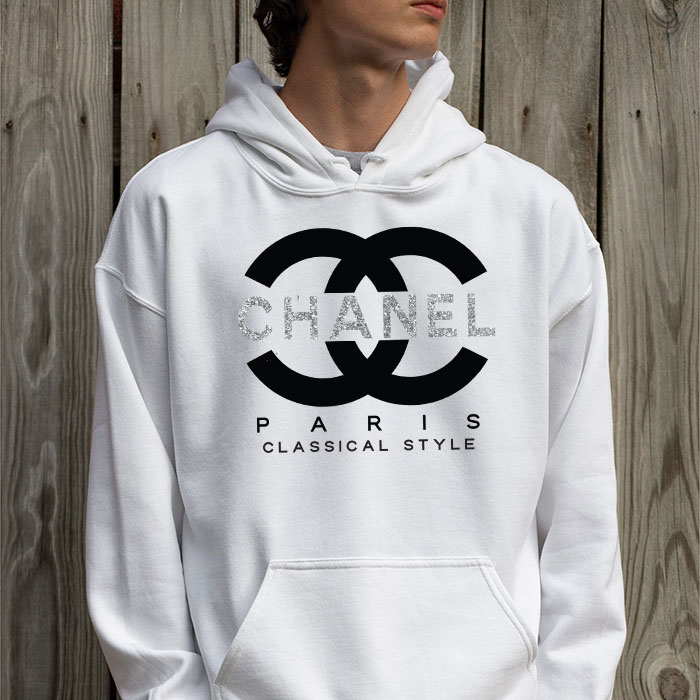 Chanel-Paris-Classical-Style-Gitter-Logo-Unisex-Pullover-Hoodie-HTB2617-2