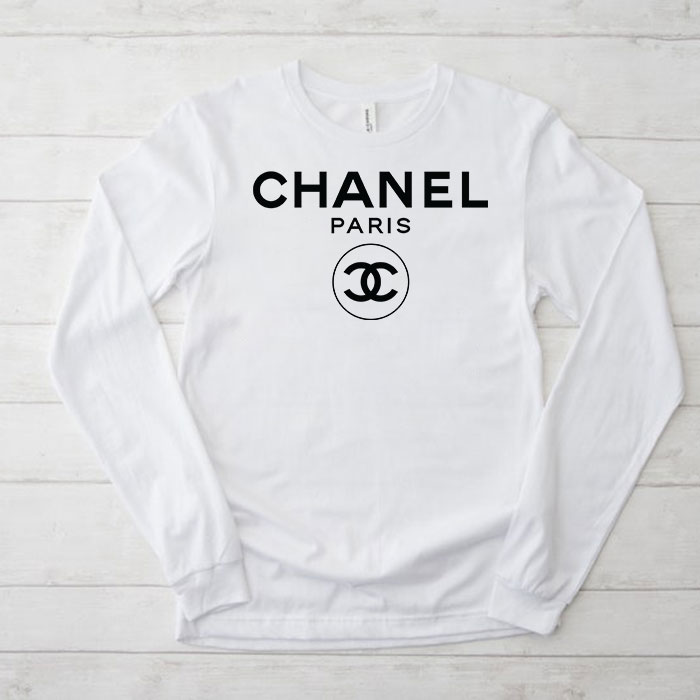 Chanel-Paris-Original-Logo-Unisex-Kid-Long-Sleeve-Tee-LTB2609 Chanel Paris Original Logo Unisex & Kid Long Sleeve Tee LTB2609