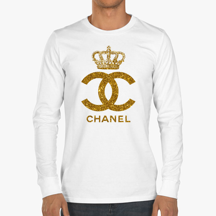 Chanel-Queen-Glitter-Logo-Kid-Tee-Unisex-Longsleeve-Tee-LTB2914-2