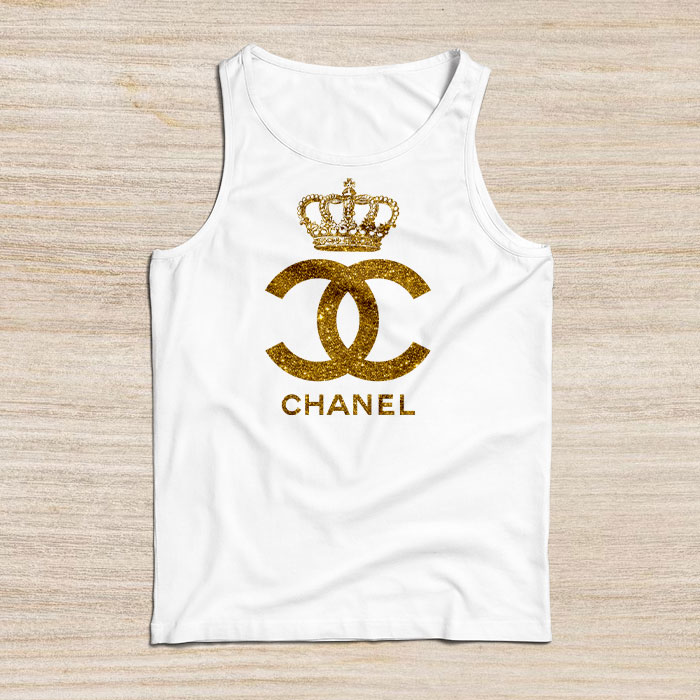 Chanel-Queen-Glitter-Logo-Unisex-Tank-Top-TTTB2914-1
