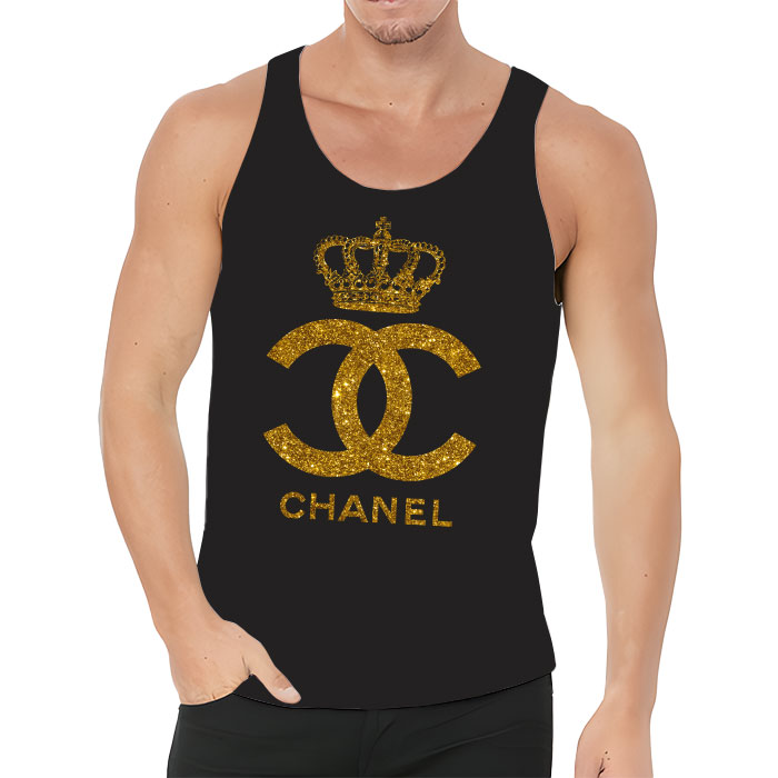 Chanel-Queen-Glitter-Logo-Unisex-Tank-Top-TTTB2914-2