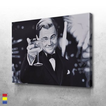 Cheers to The Great Gatsby An Acrylic Masterpiece Unveiled Canvas Poster Print Wall Art Decor