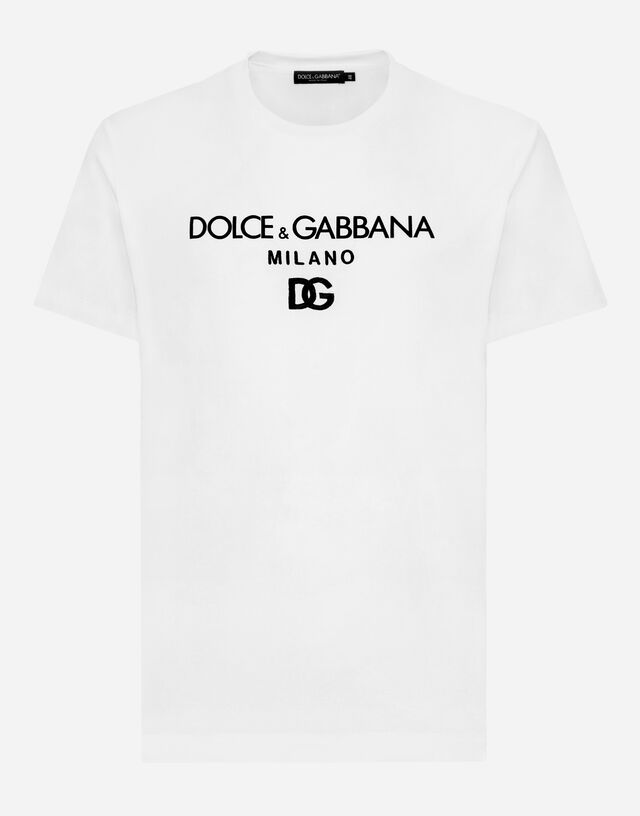 Cotton-Dolce-Gabbana-Tee-Unisex-T-Shirt-With-Logo-FTS520 Cotton Dolce & Gabbana Tee Unisex T-Shirt With Logo FTS520