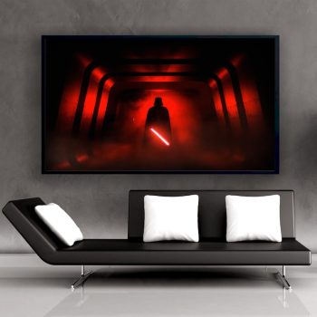 Darth Vader Star Wars Black and Red Art Darth Vader Effect Canvas Print Wall Art Star Wars Darth Vader Poster Hand Made