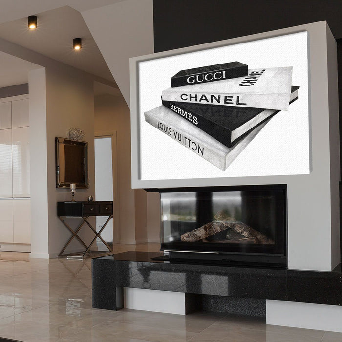 Designer-Books-and-High-Fashion-Brands-Chanel-Canvas-Poster-Print-Wall-Art-Decor-2