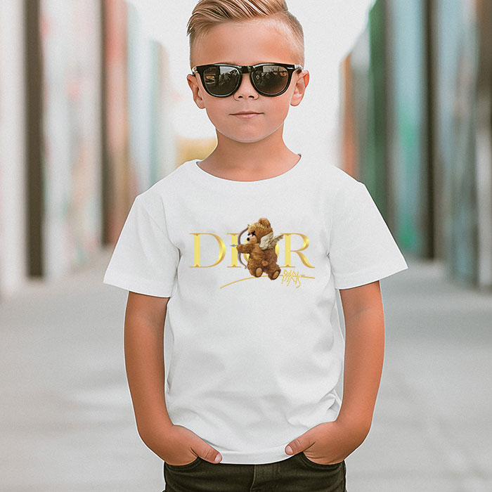 Dior-Gold-Logo-Luxury-Angel-Teddy-Bear-Unisex-T-Shirt-TTB2518-9