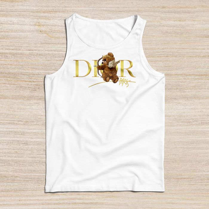 Dior-Gold-Logo-Luxury-Angel-Teddy-Bear-Unisex-Tank-Top-TTTB2518-1