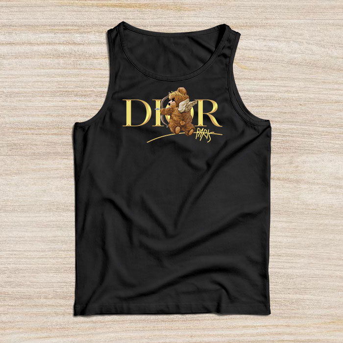 Dior-Gold-Logo-Luxury-Angel-Teddy-Bear-Unisex-Tank-Top-TTTB2518 Dior Gold Logo Luxury Angel Teddy Bear Unisex Tank Top TTTB2518