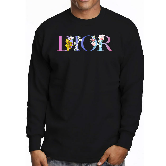 Dior-Logo-Luxury-Flower-Unisex-Kid-Long-Sleeve-Tee-LTB2510-3