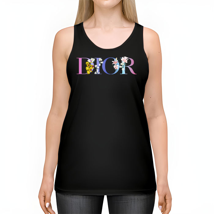 Dior-Logo-Luxury-Flower-Unisex-Tank-Top-TTTB2510-1