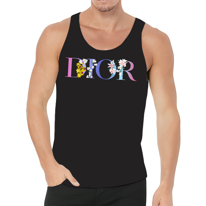 Dior-Logo-Luxury-Flower-Unisex-Tank-Top-TTTB2510-3
