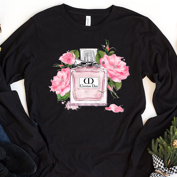 Dior-Logo-Luxury-Miss-Dior-Unisex-Kid-Long-Sleeve-Tee-LTB2512 Dior Logo Luxury Miss Dior Unisex & Kid Long Sleeve Tee LTB2512