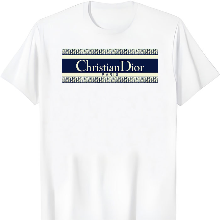 Dior-Logo-Luxury-Monogram-Pattern-Unisex-T-Shirt-TTB2509 Dior Logo Luxury Monogram Pattern Unisex T-Shirt TTB2509