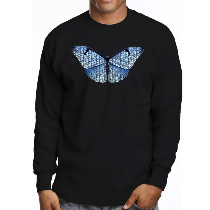 Dior-Logo-Luxury-Pattern-Butterfly-Unisex-Kid-Long-Sleeve-Tee-LTB2513-3
