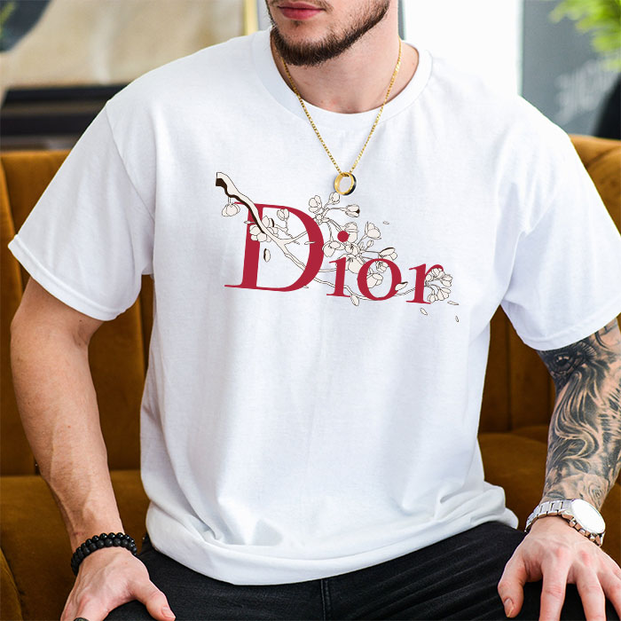 Dior-Logo-Luxury-Sakura-Flower-Unisex-T-Shirt-TTB2511-2