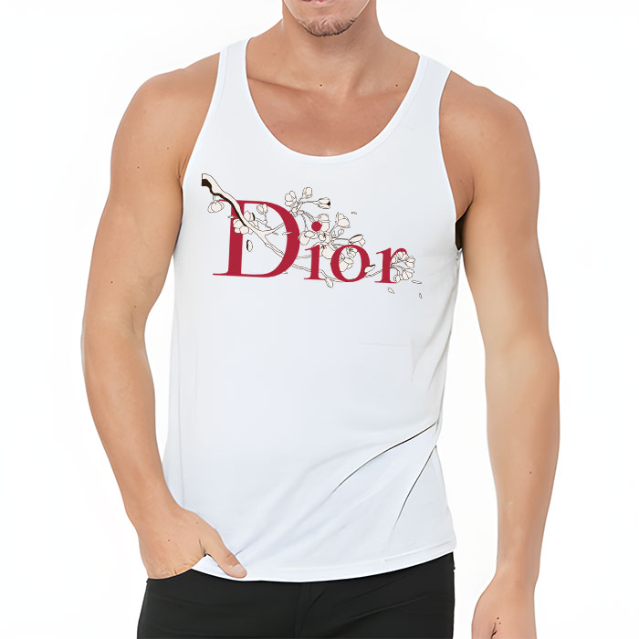 Dior-Logo-Luxury-Sakura-Flower-Unisex-Tank-Top-TTTB2511-1