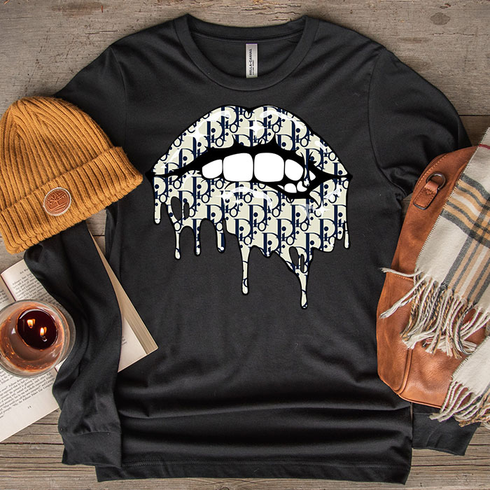 Dior-Logo-Luxury-Sexy-Lips-Unisex-Kid-Long-Sleeve-Tee-LTB2508-1
