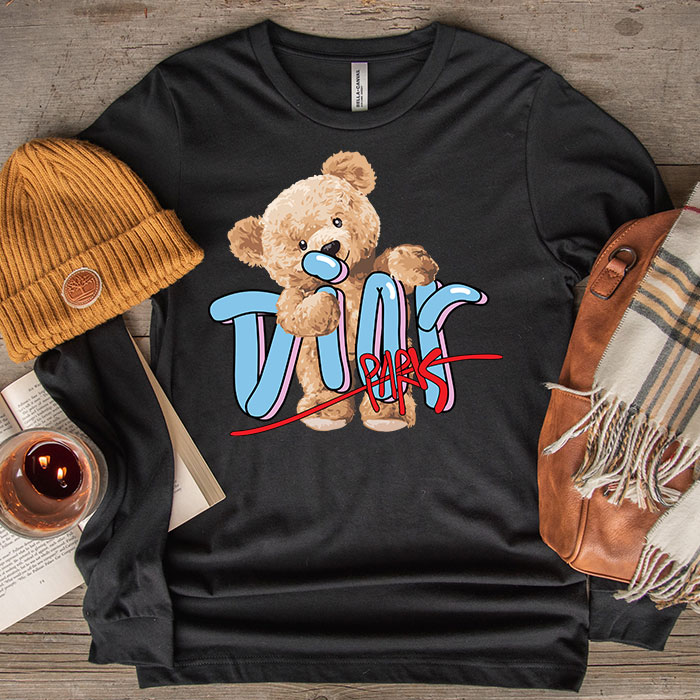 Dior-Logo-Luxury-Teddy-Bear-Unisex-Kid-Long-Sleeve-Tee-LTB2514-1
