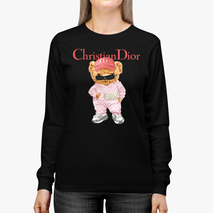 Dior-Logo-Luxury-Teddy-Bear-Unisex-Kid-Long-Sleeve-Tee-LTB2516-2