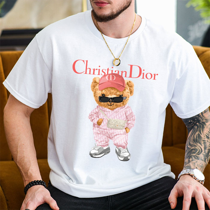 Dior-Logo-Luxury-Teddy-Bear-Unisex-T-Shirt-TTB2516-2