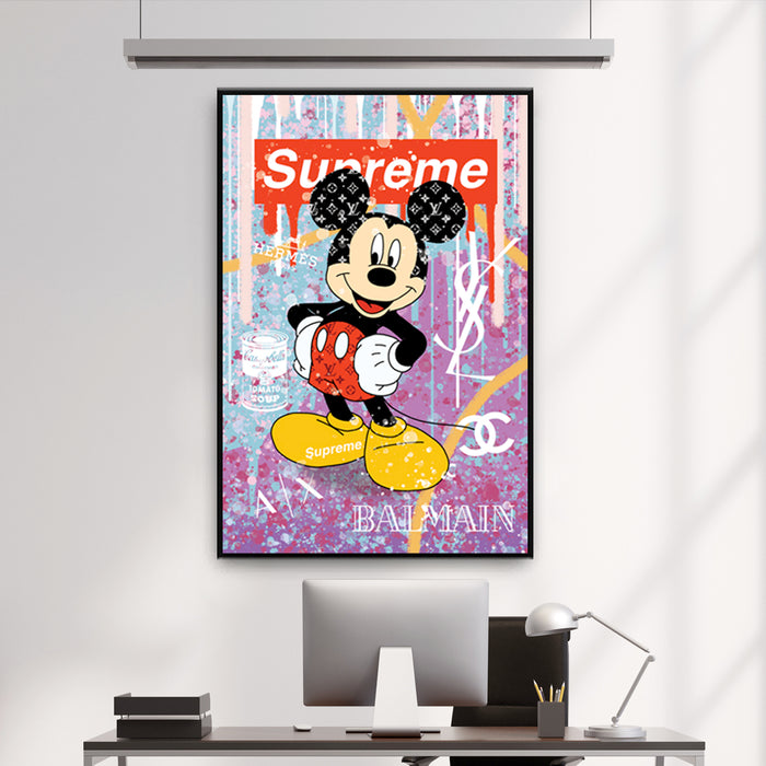 Disney-Mickey-Luxury-Brand-Canvas-Poster-Print-Wall-Art-Decor-1